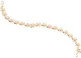 Plumeria Diamond Bracelet Sand Blast Finish 