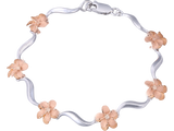 PLUMERIA TWO TONE DIAMOND PLUMERIA LEI BRACELET