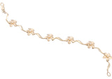 14K DIAMOND PLUMERIA LEI BRACELET