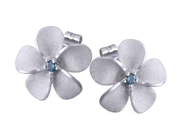 14kw g 11mm Plumeria Earring Denny Wong