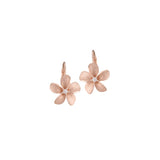14K PLUMERIA ROSE GOLD DIAMOND EARRINGS