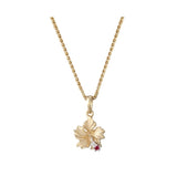 HIBISCUS DIAMOND PENDANT NECKLACE 