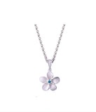 14KW/G 8MM PLUMERIA PENDANT W/SAND BLAST FINISH