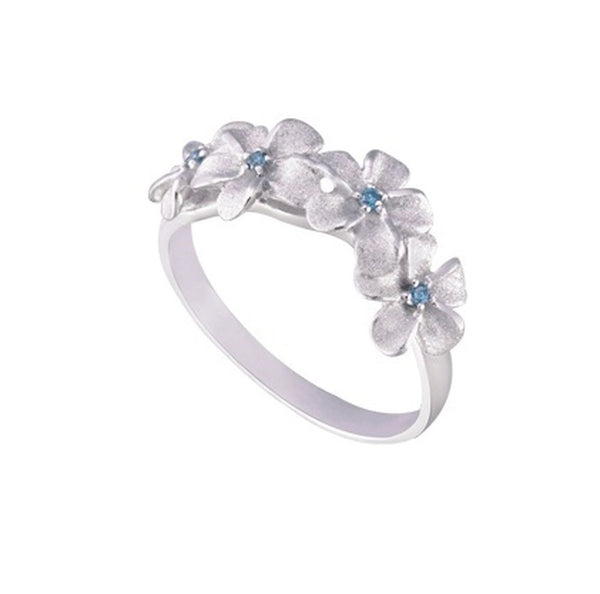 14kw/g 8mm Plumeria Ring | Denny Wong