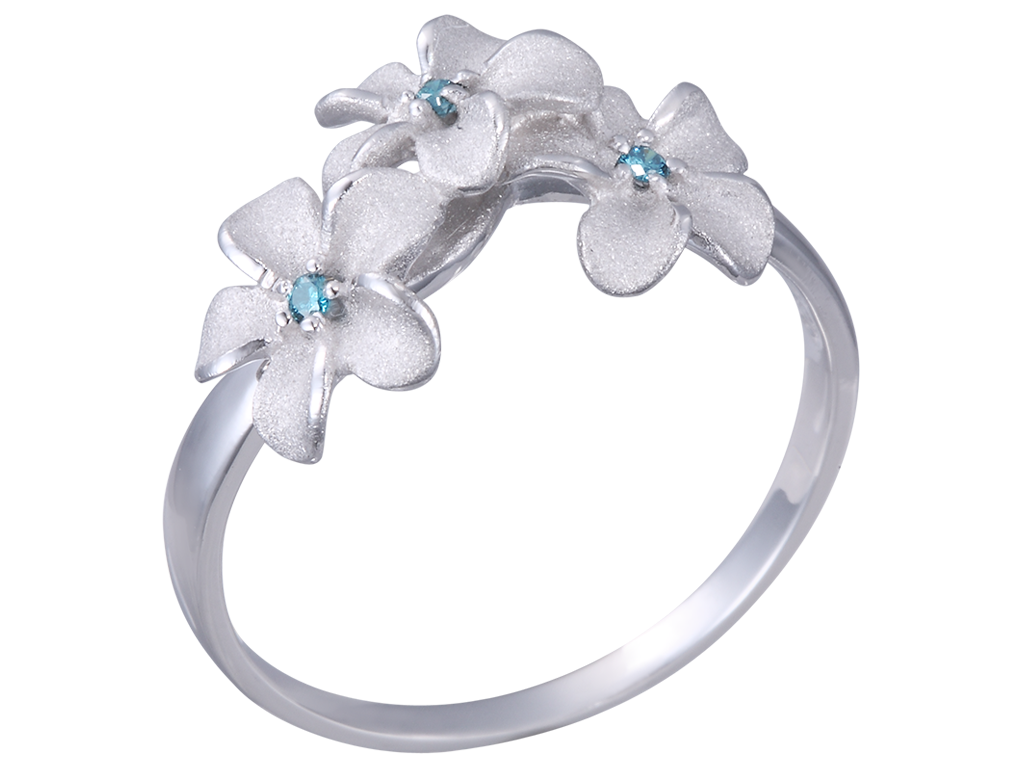 14KW/G  8MM PLUMERIA RING