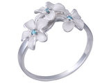 14KW/G  8MM PLUMERIA RING