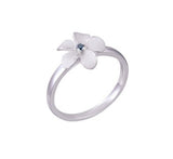 14K WHITE GOLD DIAMOND PLUMERIA RING