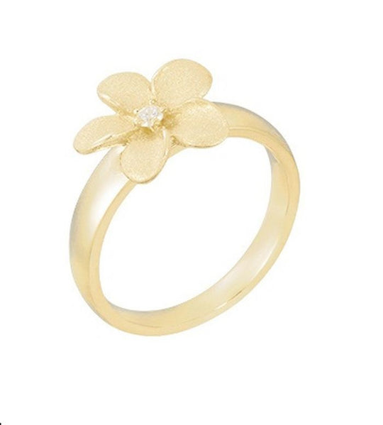 Bague de diamant de 14K 13 mm