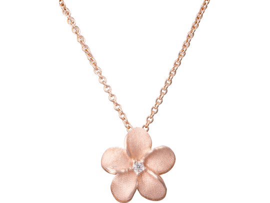 14k 11mm Plumeria Slide with diamond