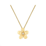14K PLUMERIA SLIDE PENDANT NECKLACE