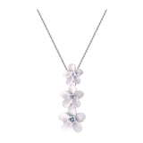 Silver Plumeria Slide Pendant Necklace