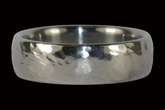 Hammered Titanium Ring Band