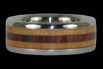 Light Koa Wood Hawaii Titanium Ring