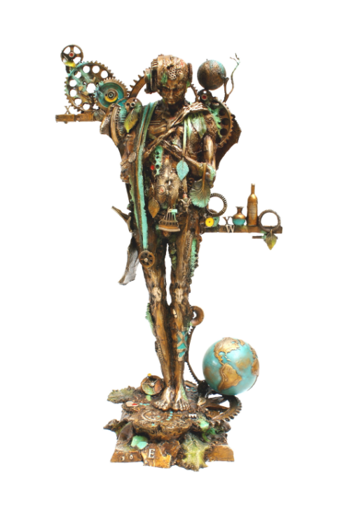 Man dot Earth 8 foot tall