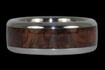 Dark Koa Wood Inclay Titanium Ring Band