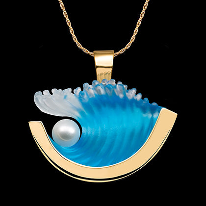 ネックレス・ペンダント Numbering Sculpted Wave Pendant Necklace #2704 5BNY060 Wave Pendant | Shop Lowest Prices | Dolphin Galleries