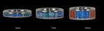Black Pearl and Koa Diamond Titanium Ring