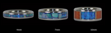 Black Pearl et Koa Diamond Titanium Ring