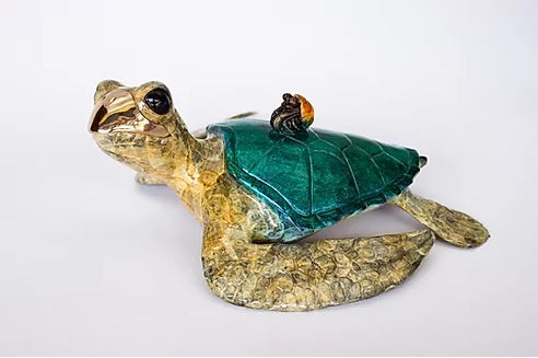 Sidekick, bronze turtle