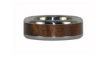 Curly Koa Wood Hawaii Titanium Ring