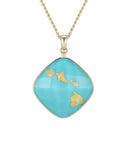 Colgante de Hawaii de la isla del tesoro de 18k