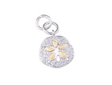 14K 2/TONE 12MM SAND DOLLAR CHARM