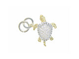 14K 2/TONE 17MM SEA TURTLE CHARM 