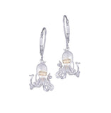 PRECIOUS SILVER/18KY(EYE) OCTOPUS EARRING