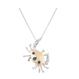 14K CRAB PENDANT NECKLACE