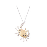 TWO TONE CRAB PENDANT NECKLACE