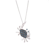 WHITE GOLD DIAMOND CRAB PENDANT NECKLACE