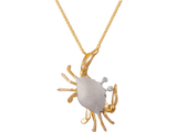 DIAMOND CRAB TWO TONE PENDANT NECKLACE