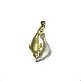 TWO TONE DIAMOND SEAL PENDANT