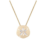 14K SAND DOLLAR PENDANT NECKLACE