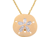 14K SAND DOLLAR PENDANT NECKLACE