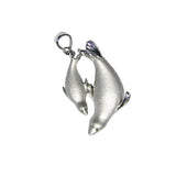 WHITE GOLD DIAMOND SEAL PENDANT NECKLACE