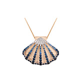 14K 2/TONE(Y/G AND W/G) SHELL PENDANT