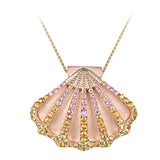 14K 2/TONE 30MM SHELL PENDANT 