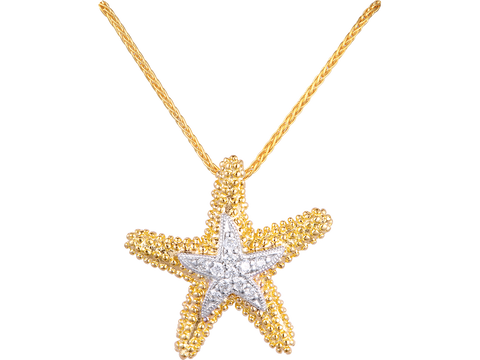 14K SEA STAR DIAMOND PENDANT
