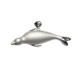 WHITE GOLD DIAMOND SEAL PENDANT NECKLACE
