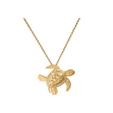 14KY 20MM SEA TURTLE PENDANT W/DIAMOND