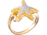 14K SEA STAR DIAMOND RING