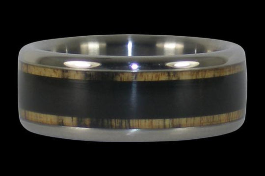 Schwarz Ebenholz Titan Ring Band