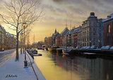 Invierno mañana Amsterdam
