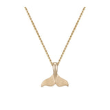 14K 15mm WHALE TAIL PENDANT