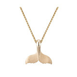 14K WHALE SAW TAIL PENDANT 