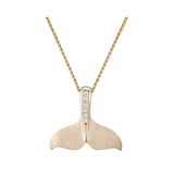 14K 25MM WHALE TAIL PENDANT 