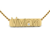 Custom Nameplate Necklace 1.4MM Chain