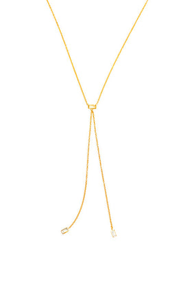 Baguette Diamond Lariat Necklace