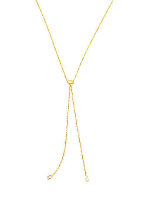 Baguette Diamant Lariat Halskette